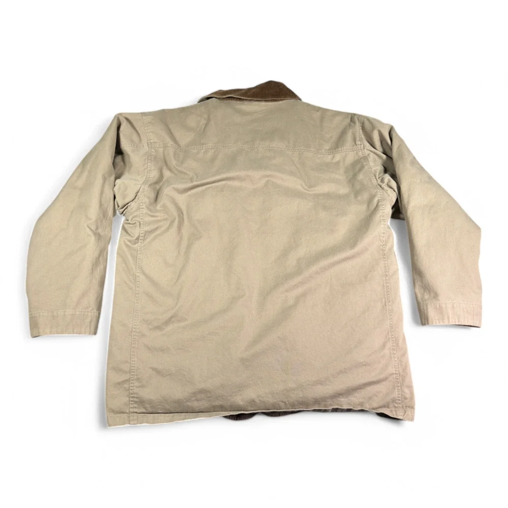 Vintage Van Heusen Chore Coat Adult EXTRA LARGE Brown Canvas Lined Quilted Barn